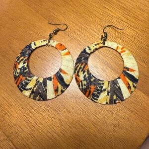 Colorful Patterned Hoop Earrings